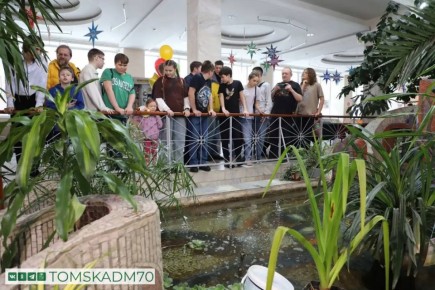 В пруд Дворца творчества детей и молодежи заселили карпов