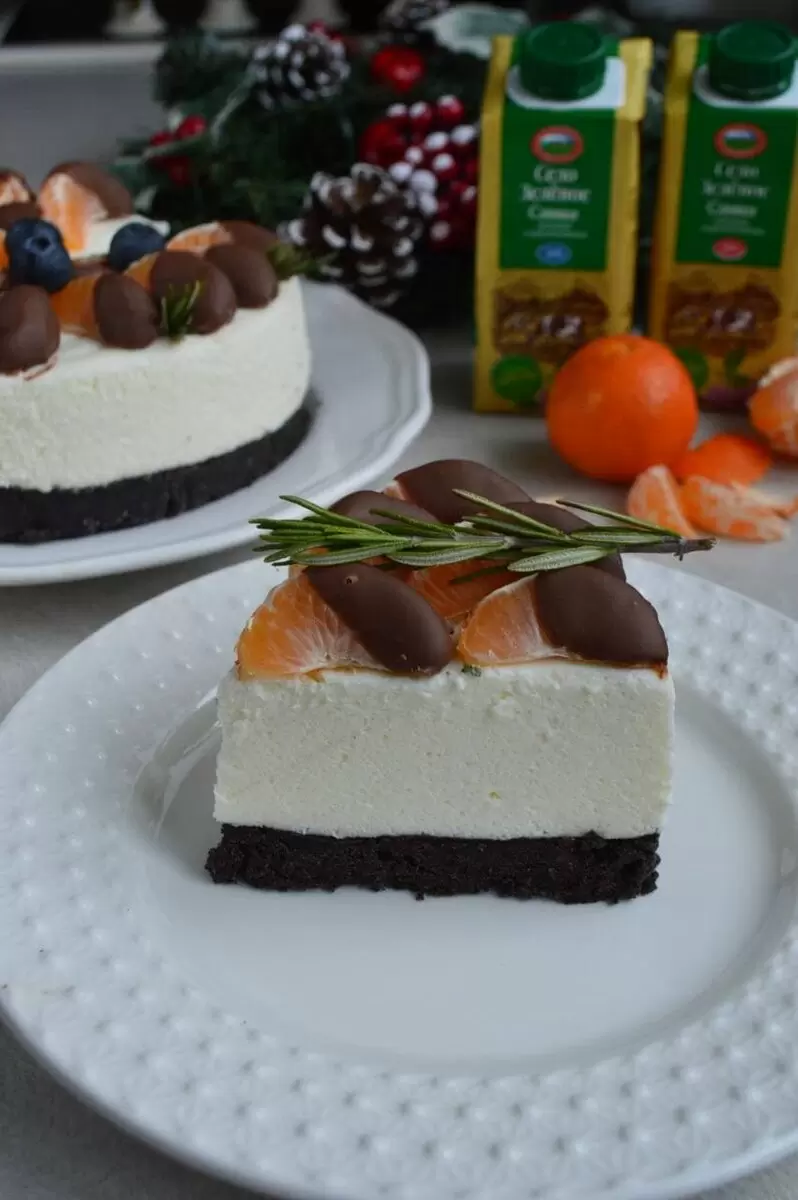 Уникальный чизкейк без выпечки с мандаринами для праздничного настроения