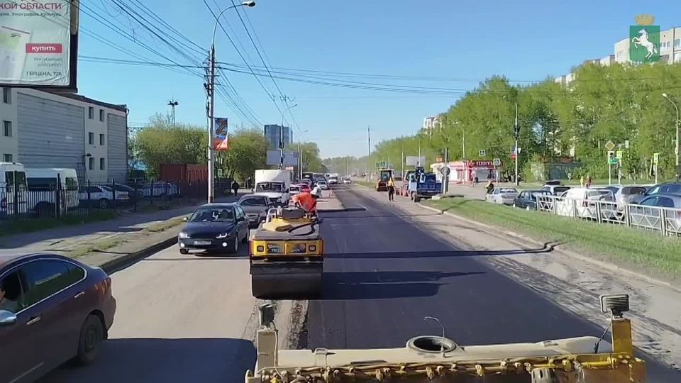 На пр. Мира уложили более 2500 кв м асфальта