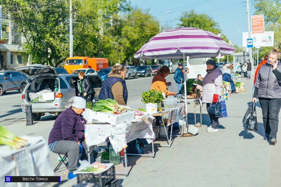 Томичи выносят на продажу первый урожай - фоторепортаж