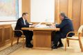 Валерий Фальков провел рабочую встречу с директором НИИ онкологии Томского национального исследовательского медицинского центра РАН академиком Евгением Чойнзоновым
