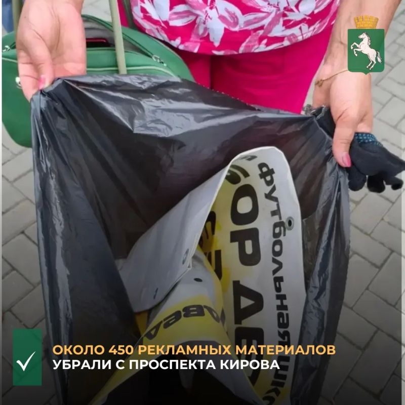 Около 450 рекламных материалов убрали с проспекта Кирова