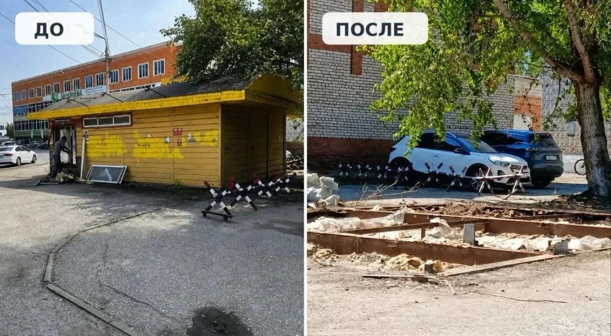В Томске продолжается демонтаж незаконных торговых павильонов