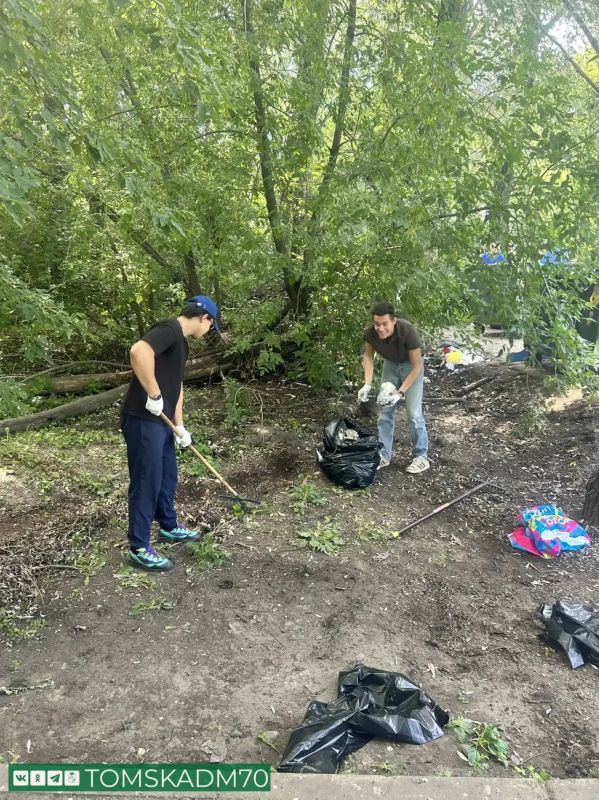 В Ленинском районе Томска навели порядок в сквере В Ленинском районе Томска навели порядок в сквере