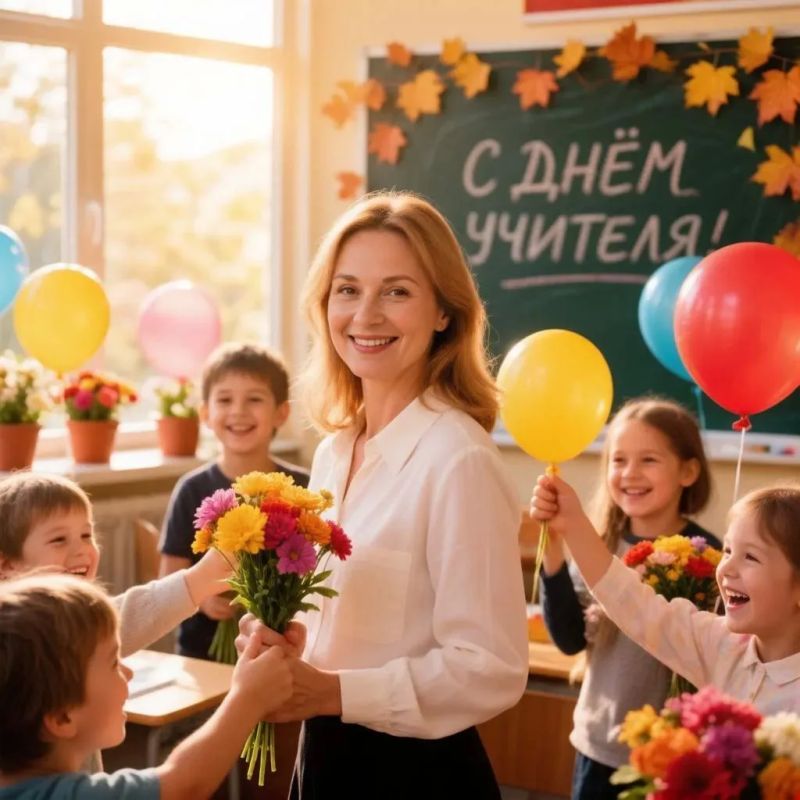 С Днём учителя!. В этот праздничный день поздравляем тех, кто создает фундамент нашей отрасли — наши дорогие учителя! Говорят, хороший сервис начинается с улыбки
