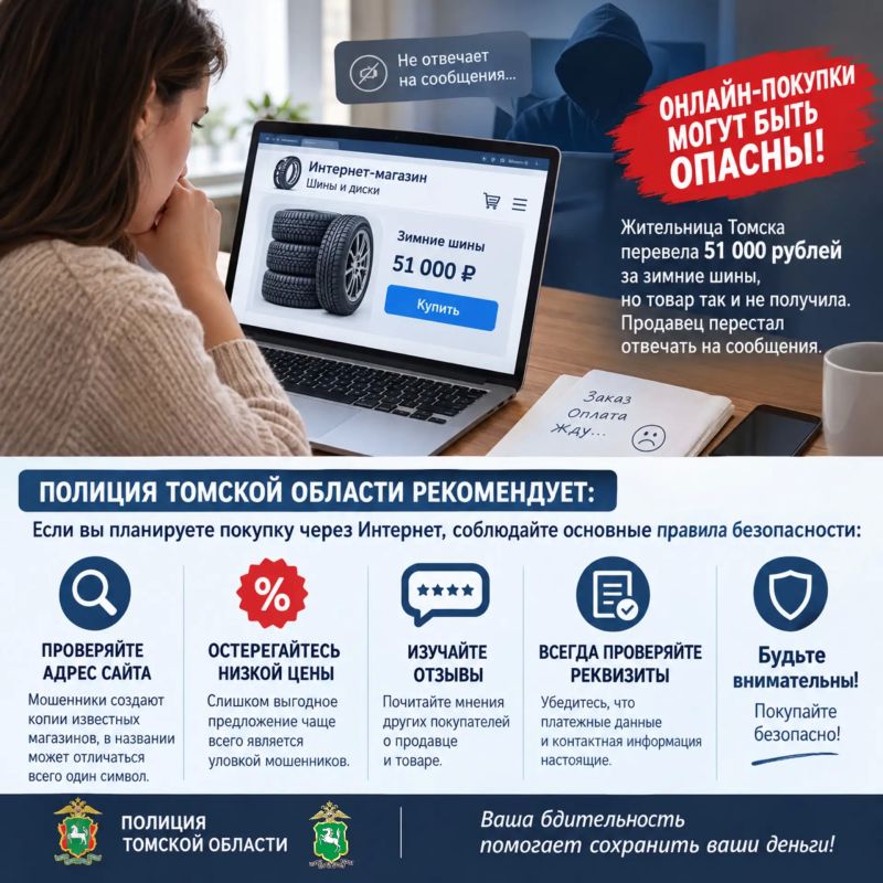 В полицию продолжают поступать заявления пострадавших от действий мошенников при онлайн-покупках