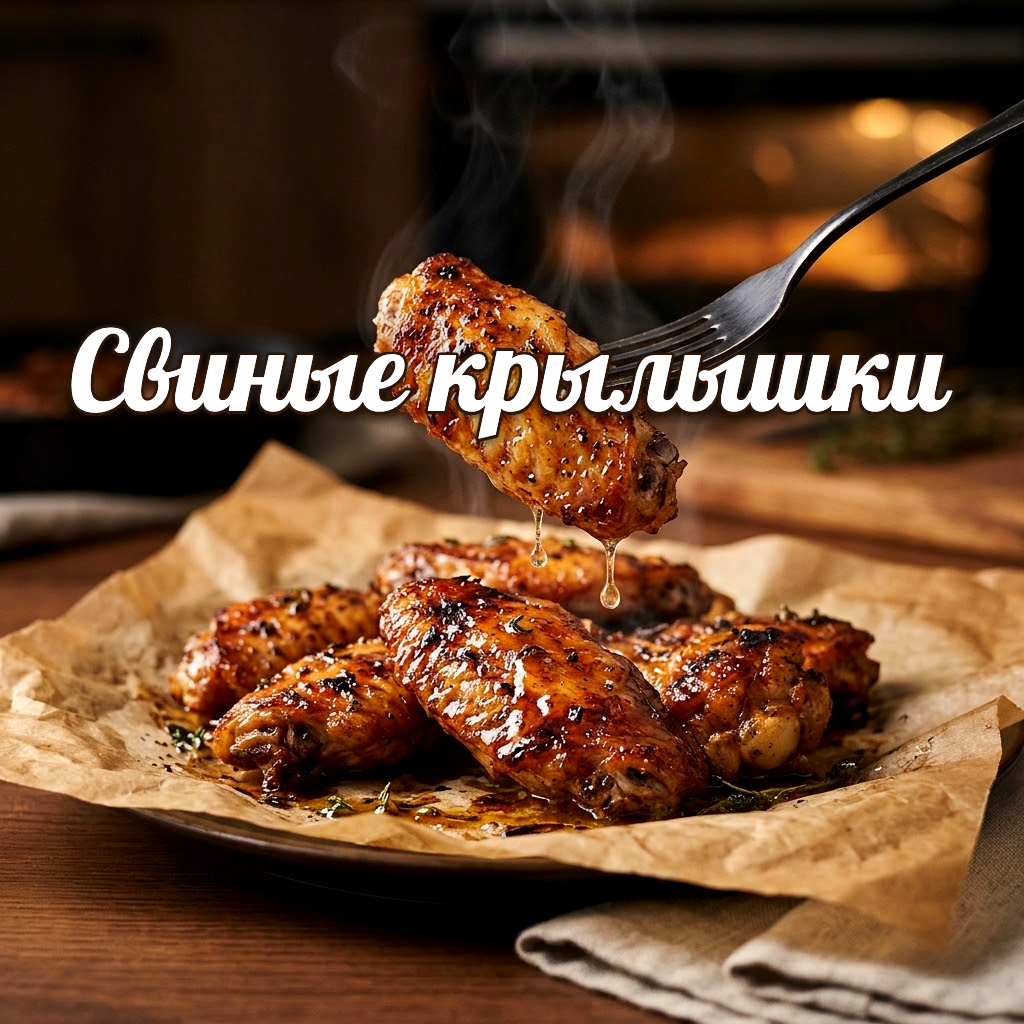 Сочные свиные крылышки с румяной корочкой: запекаем на пергаменте без лишнего масла
