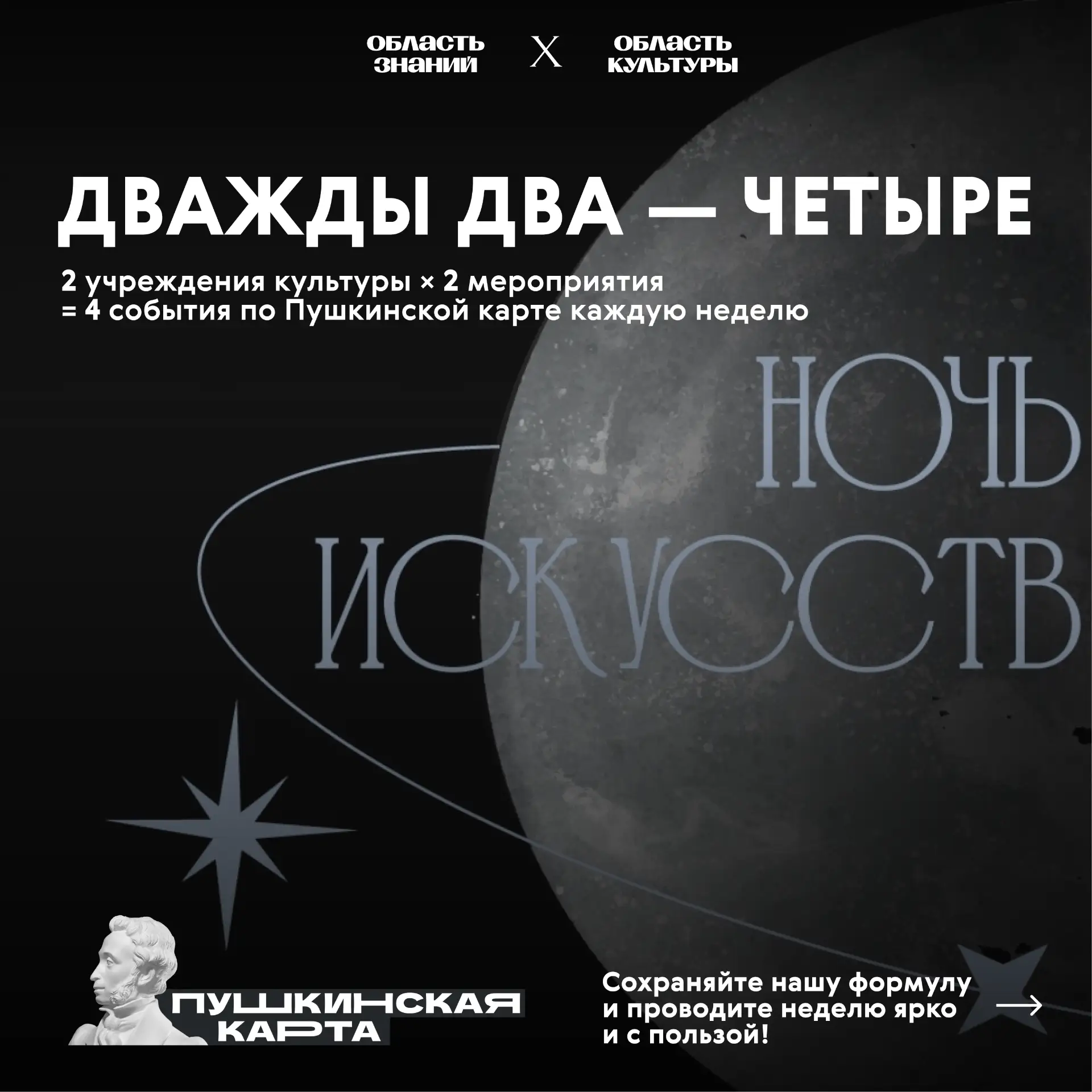«Дважды два — четыре» — всё по Пушкинской карте! Совместный проект Департамента по культуре Томской области и Департамента образования Томской области